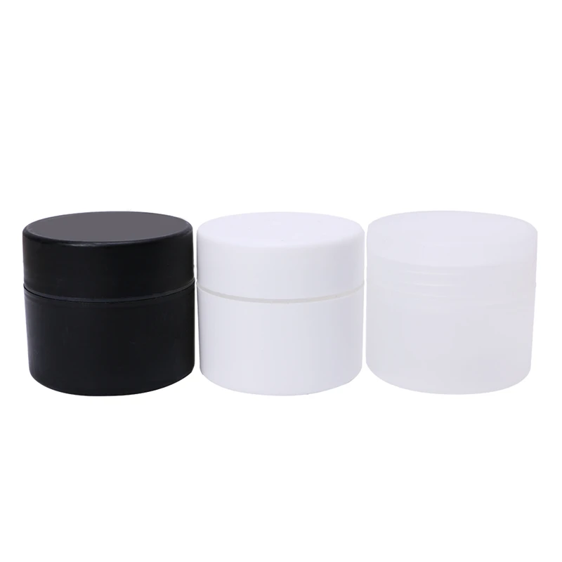 

50g Plastic Cream Lip Balm Empty Jars Pot Dual Layer Container Refillable Bottles Travel Cosmetic Makeup Tools 1/5/10/20pcs NEW