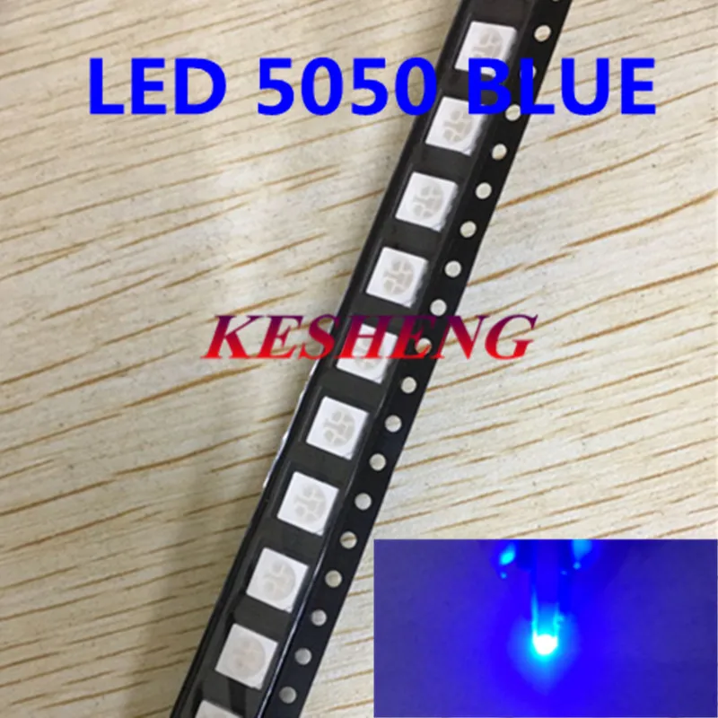 100 шт./5050 белый/теплый белый/синий/зеленый/красный/желтый SMD/SMT LED 5050 smd светодиодный