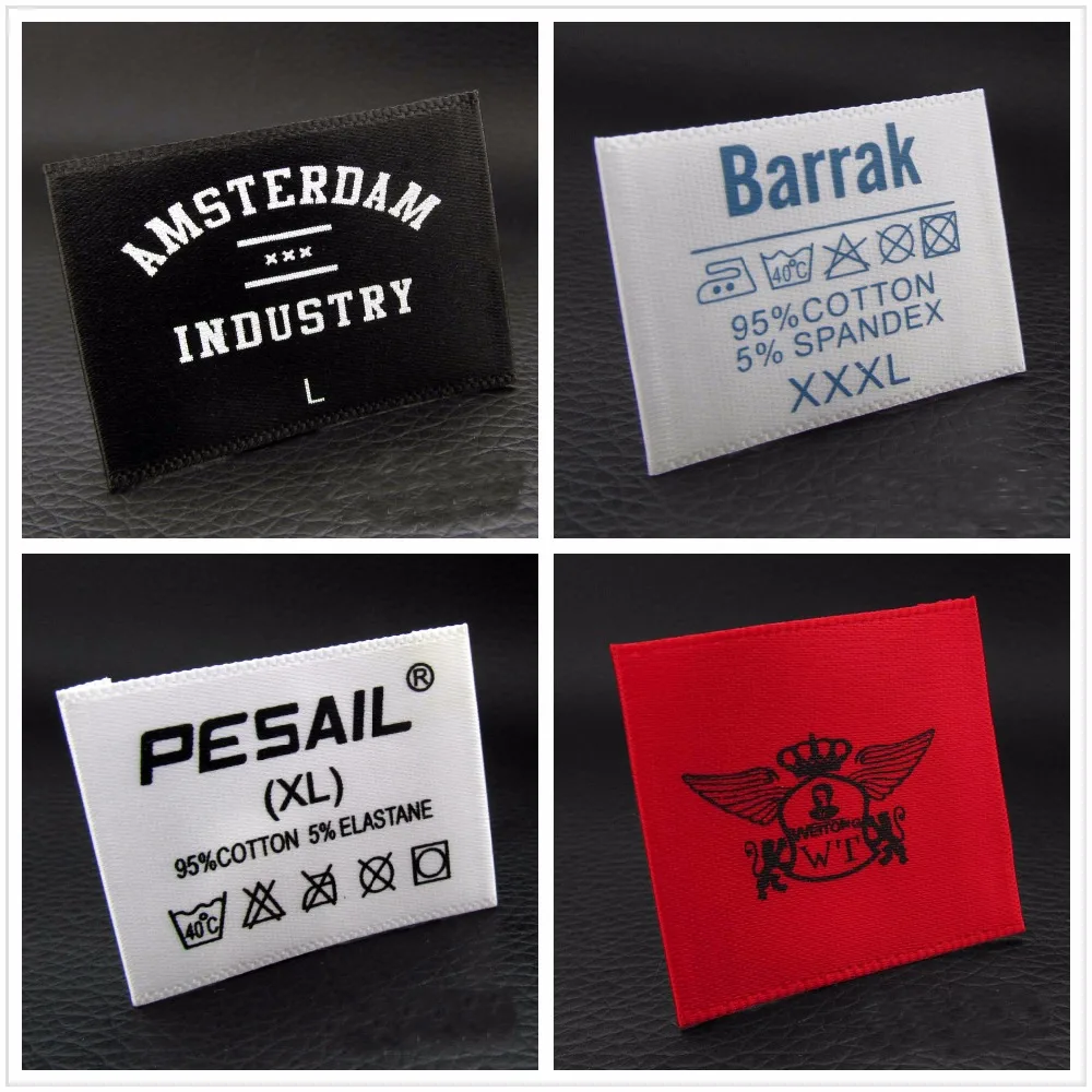 2016 Free Shipping High Quality Soft Satin clothing label printed