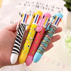Шариковая ручка Bts 8 цветов, шариковая ручка, милая многоцветная шариковая ручка для печати, школьные канцелярские принадлежности, милый
