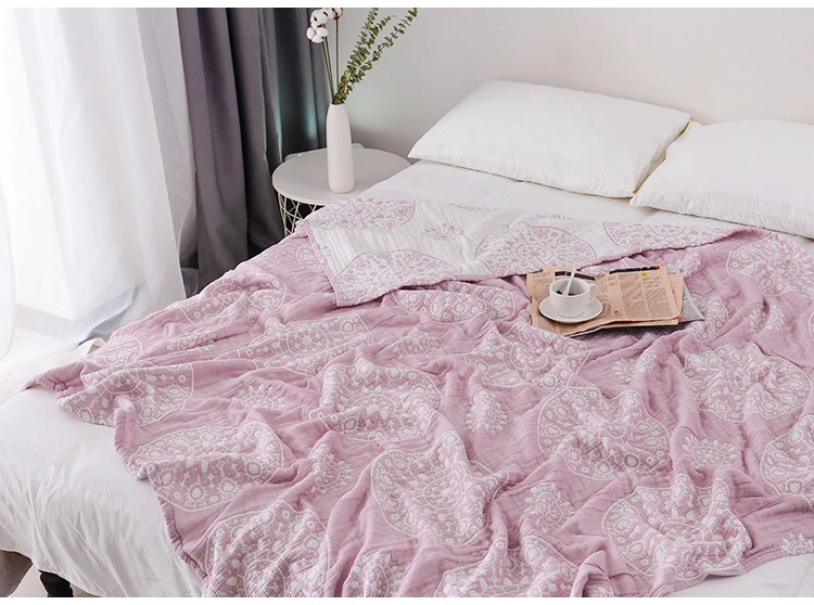Хлопковое муслиновое одеяло для кровати, дивана, путешествий, дышащее плотное одеяло большого размера, детское мягкое полотенце, одеяло s Para