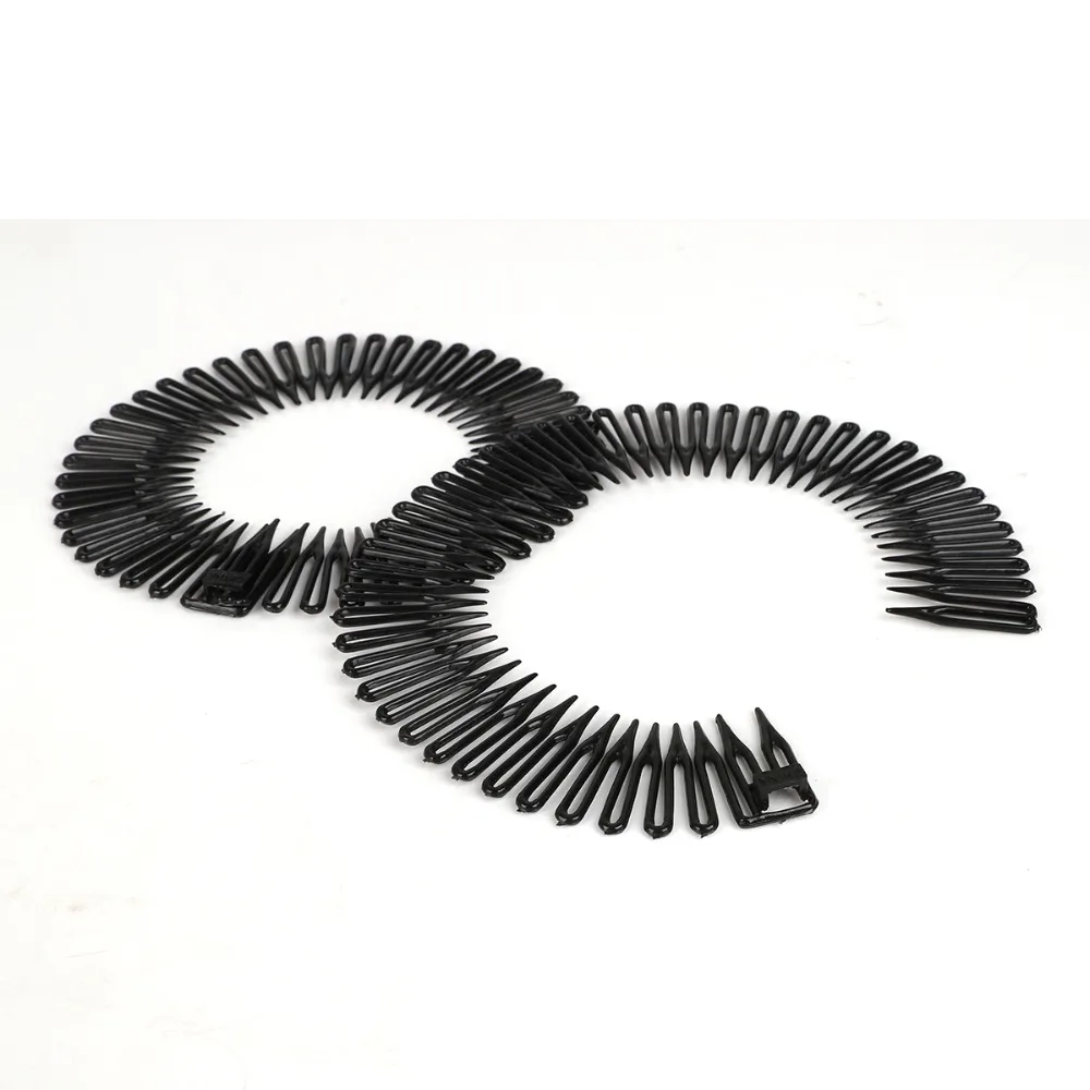 5Pcs Unisex Men Women Plastic Full Circle Stretch Flexible Comb Teeth Headband Hair Band Clip Face Wash Fixed Hair Accessories designer head scarf