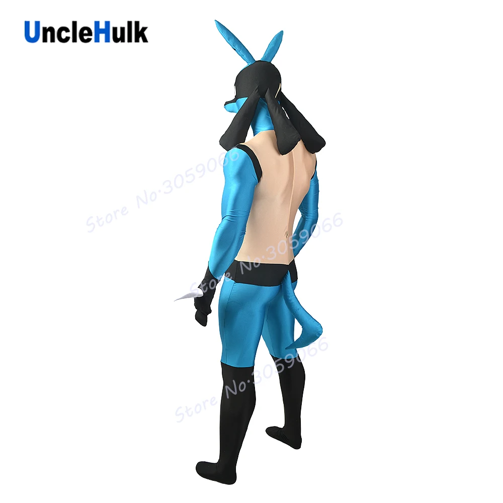 Костюм Лукарио черный и синий костюм из спандекса Zentai | UncleHulk|zentai costumes|spandex lycralucario