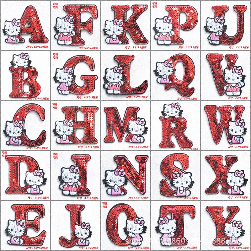 Нашивка с блестками для детей розовая нашивка Hello Kitty одежды вышитая сделай сам