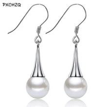 silver Colour hair Shambhala crystal red imitation pearls black opal earrings fashion jewelry wholesale jewelry 8MM