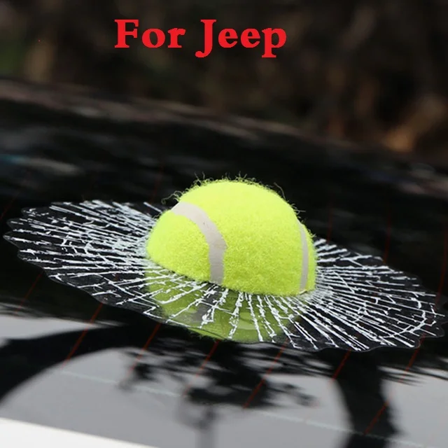 NEW Car Body 3D Ball Hits Window Self Adhesive Tennis Decal Stickers for Jeep Liberty Renegade Wrangler Commander car styling | Автомобили