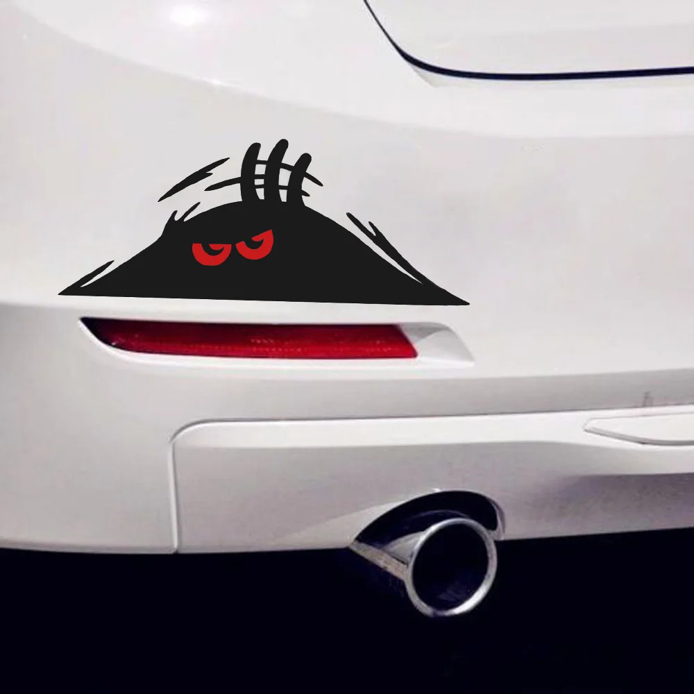 Red Eyes Peeper Creative Funny Car Bumper Window Decal DIY Sticker Decor 