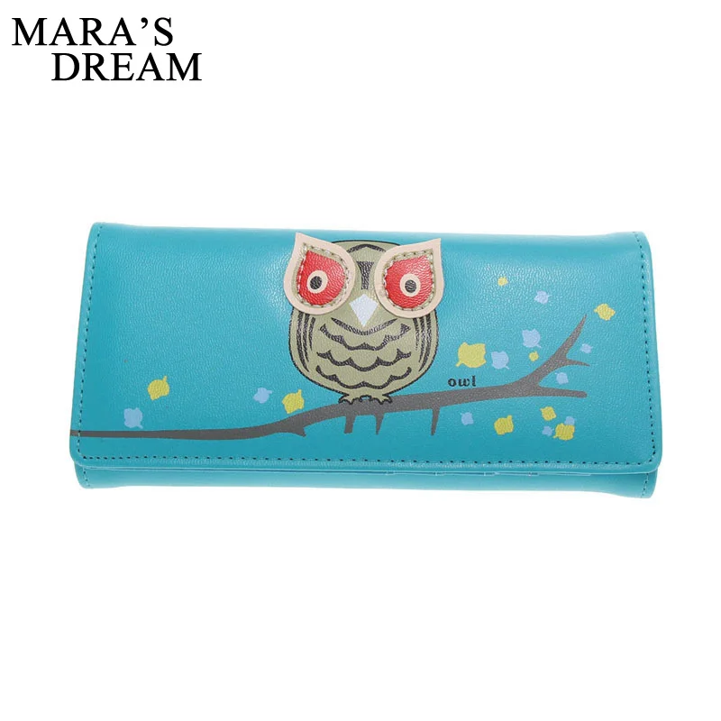 Кошелек Mara's Dream Женский из искусственной кожи с рисунком совы Длинный кошелек