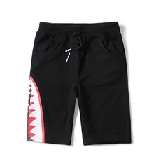 Летние повседневные штаны и свободные Молодежные предложение с эластичной резинкой на талии, с принтом из хлопка и Для мужчин s Акула шорты Горячая Распродажа Homme