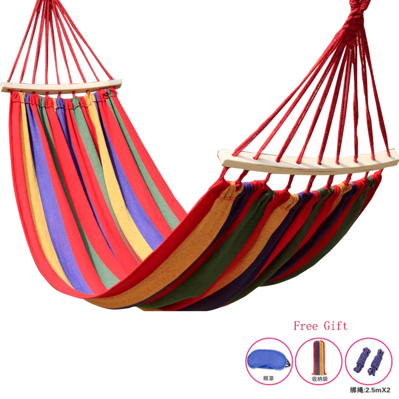 

200*80cm bearing 150kg outdoor camping swing thickening large casual canvas hammock