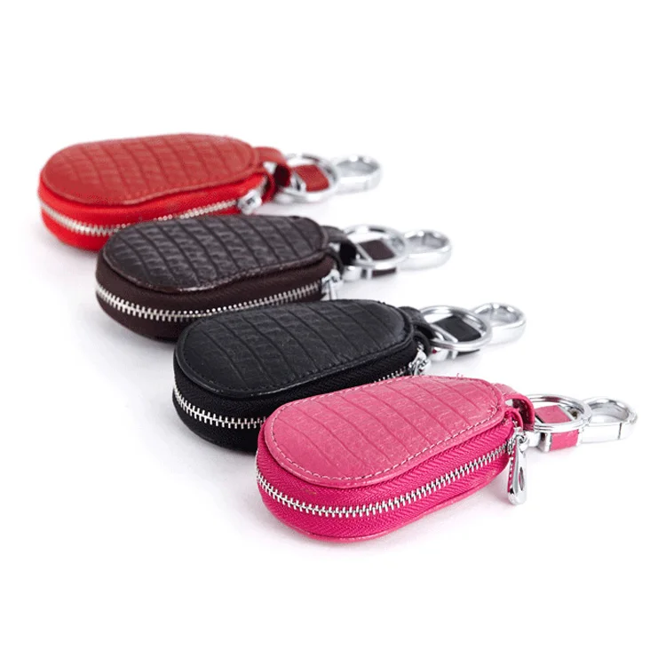 

Multifunction PU Leather Car Keychain Holder Cover High Quality Unisex Car Key Bag Portable Zipper Keys Pouch Purse AB@W3