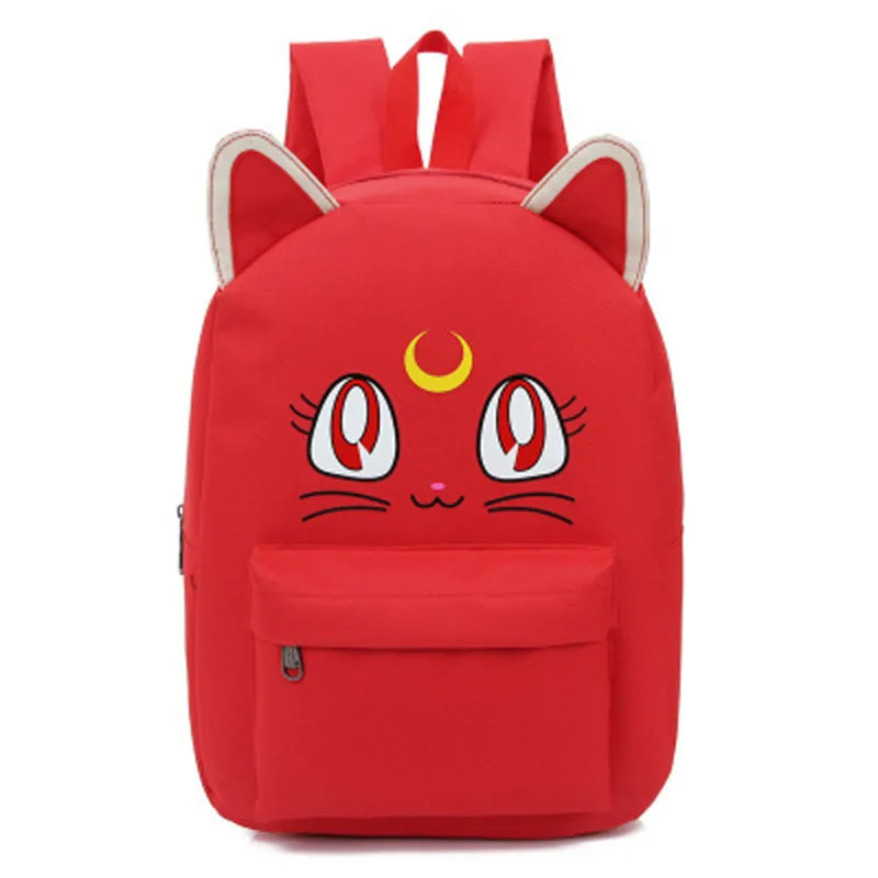 Harajuku Sailor Moon Luna Cosplay mochila gato bolsa de hombro mochilas para adolescentes bookbag mochila escolar Harajuku Sailor Moon Luna Cosplay mochila gato bolsa de hombro mochilas para adolescentes bookbag mochila escolar