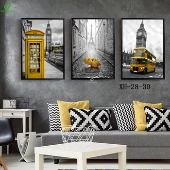 

3 Panel Modern Canvas Poster Pictures HD Print And Print Cloth Painting Wall Art Car Canvas Printing Nordic Style Children's Dec