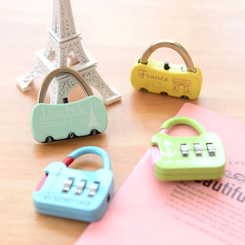 

Mini Cute Password Padlock 3 Digit Combination Anti-theft Padlock Suitcase Backpacks Zipper Bags Padlock