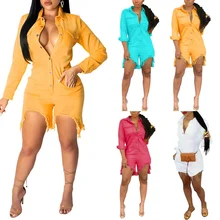 Women's Fashion Slim Elastic Buttons Design Denim One-piece Romper Sexy Skinny Night Club Denim Jumpsuits for Women S-2XL Women's Fashion Slim Elastic Buttons Design Denim One-piece Romper Sexy Skinny Night Club Denim Jumpsuits for Women S-2XL