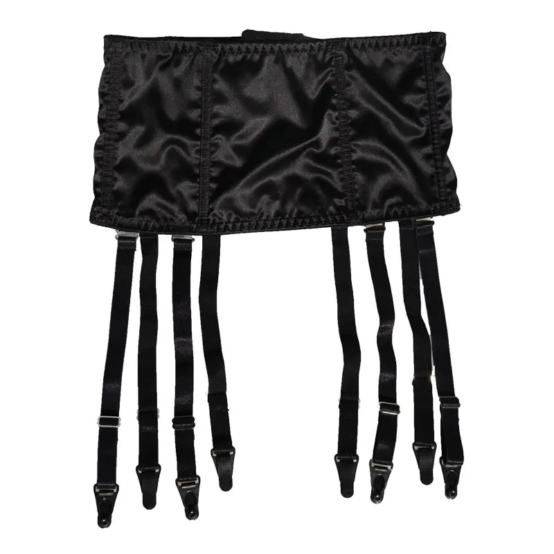 8 съемных ремешков, сексуальные подвязки размера плюс XXL, черные подвязки, пояса для чулок, металлические зажимы, пояс для тренировок, женские подвязки S507B - Цвет: Black 8 Straps