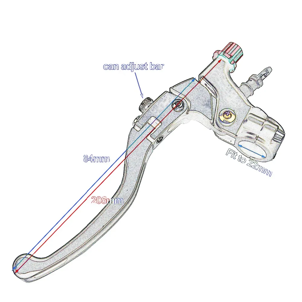 Fireyouracing мотоциклетный кабель Линия сцепления барабанный рычаг с ЧПУ 22 мм 7/" Универсальный для Honda Kawasaki Suzuki yamaha черная левая ручка