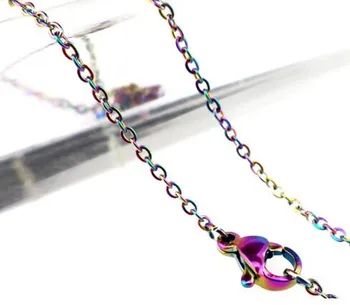

Rainbow Colored Chains for Rainbow Cage Pendant, 18/20 inches Necklace Chains Snake Chain Jewelry 10Pcs/Lot Wholesale Bulk CP206