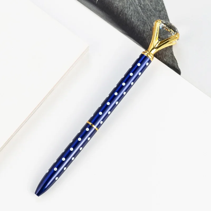Разноцветный Большой Хрустальный бриллиант металлическая шариковая ручка DIY бизнес милые канцелярские товары роскошный подарок роллер на заказ Шариковая ручка для логотипа