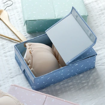 

Women Clothes Organizer Closet Wardrobe Organizer Bras Underwear Socks Storage Box With Cover Foldable Bras Lingeries Organizer