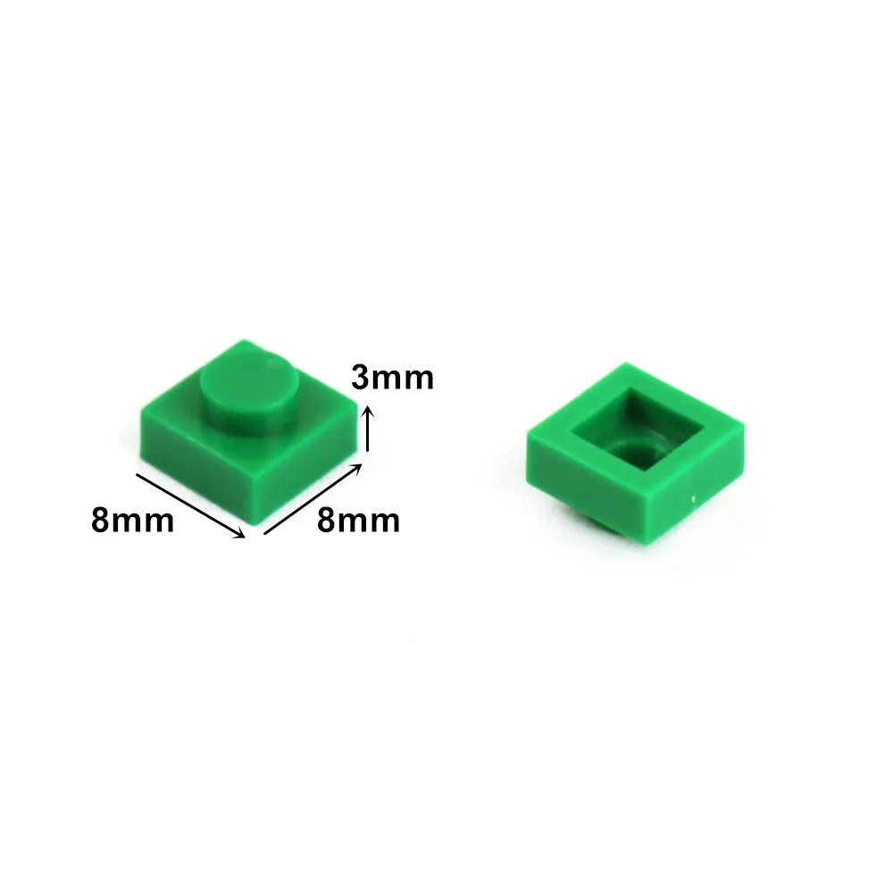 200 шт./лот массовые детали кирпича 3024 пластина 1x1 DIY логотип строительные блоки