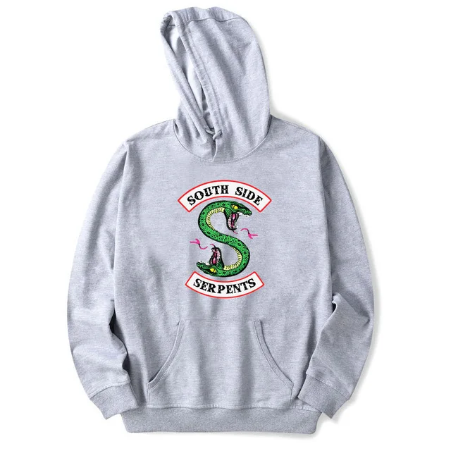 Southern snake hoody The drama "River Valley Riverdale" hoodies Southside Serpents Hoodie, Riverdale Hoodies, Riverdale Merch, R - Цвет: gray