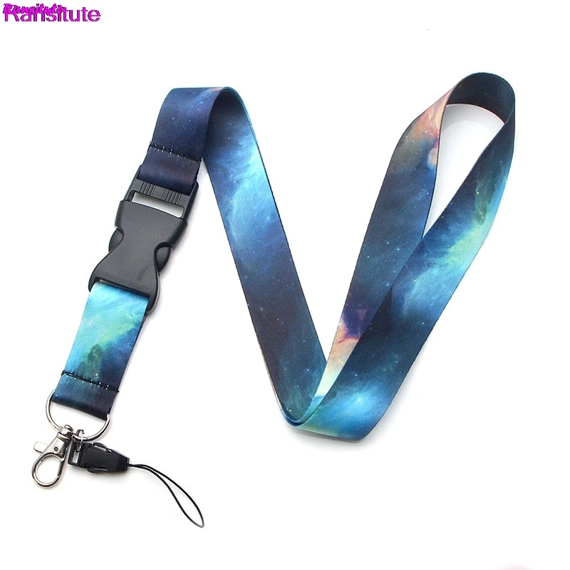 

Ransitute 10pcs/set starry sky mobile phone strap neck lanyard key ID card mobile phone USB bracket lanyard ribbon R81x10