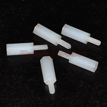 

(200 pcs/lot ) 10mm M2 Nylon Hex Male-Female Standoff, Spacer.
