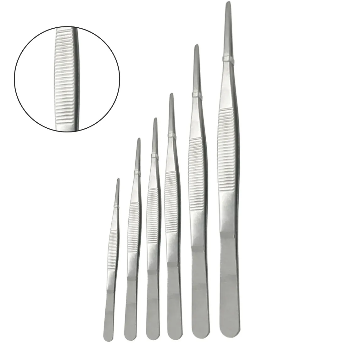 

Precision Tweezers 12.5/16/18/20/25/30cm Stainless Steel Medical Dental Precision Long Straight Forceps Tweezers