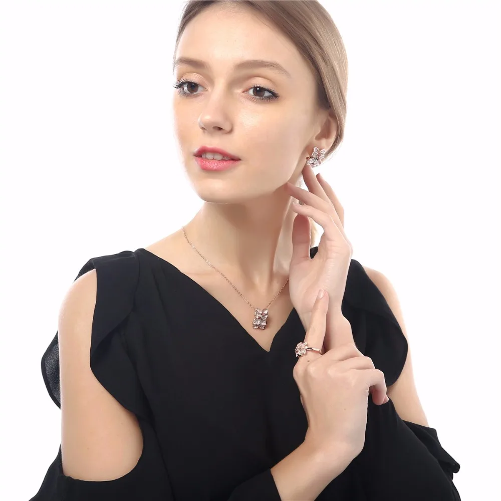Женский ювелирный комплект из колье и серёг с австрийским кристаллом|jewelry sets