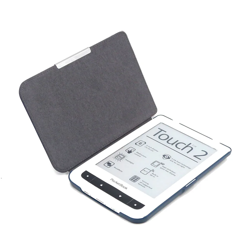 Защитный умный кожаный чехол для Pocketbook basic touch lux 614 615 624 625 626 чтения + подарок один