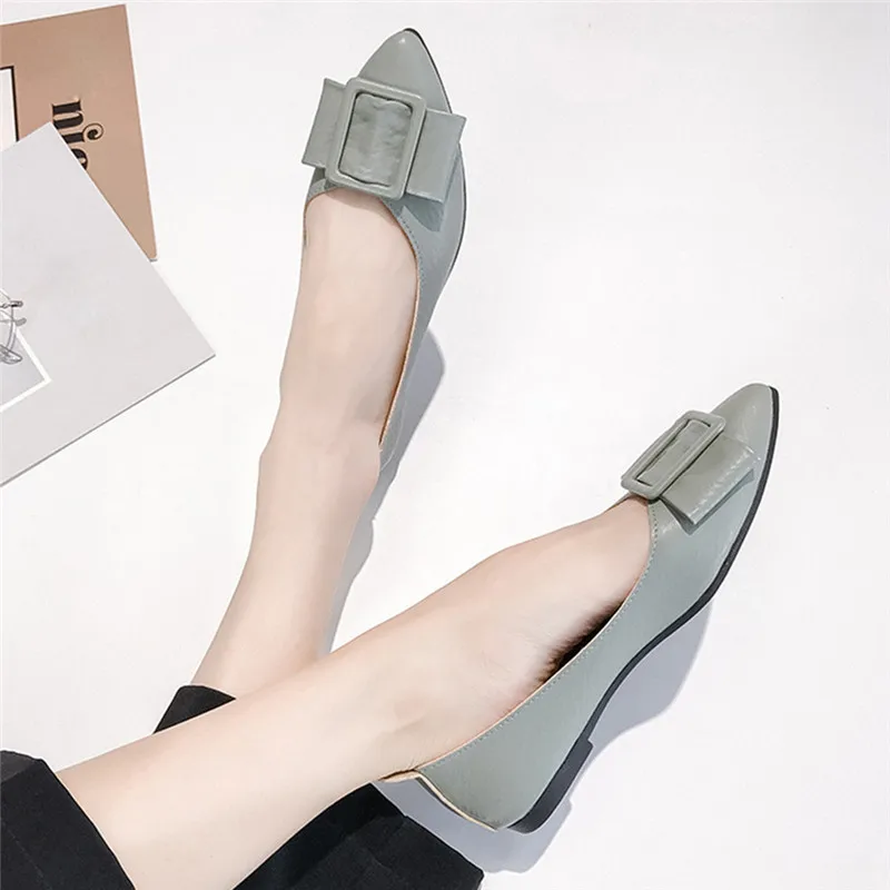 shoes woman Women's Fashion Casual Solid Colors Pointed Toe Flat With Shallow Work zapatillas mujer Shoesflat shoes women #4j24 (9)