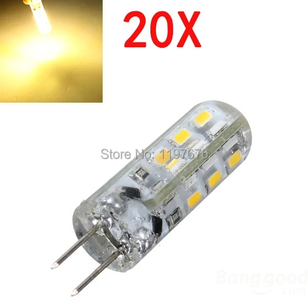 G4 LED Лампы для мотоциклов 3014 чип 24leds SMD 3 Вт DC12V Кристалл Силиконовые мозоли высокая яркость лампы Освещение 20 шт./лот