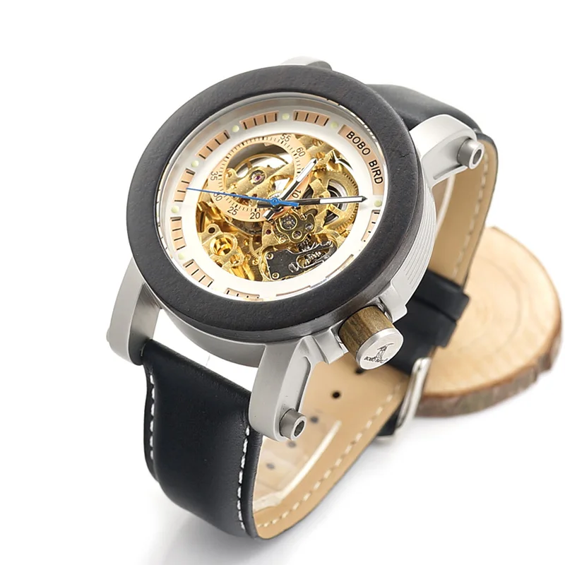BOBO BIRD механические модные часы Мужские автоматические водонепроницаемые Бизнес часы в подарочной коробке цвет опционально