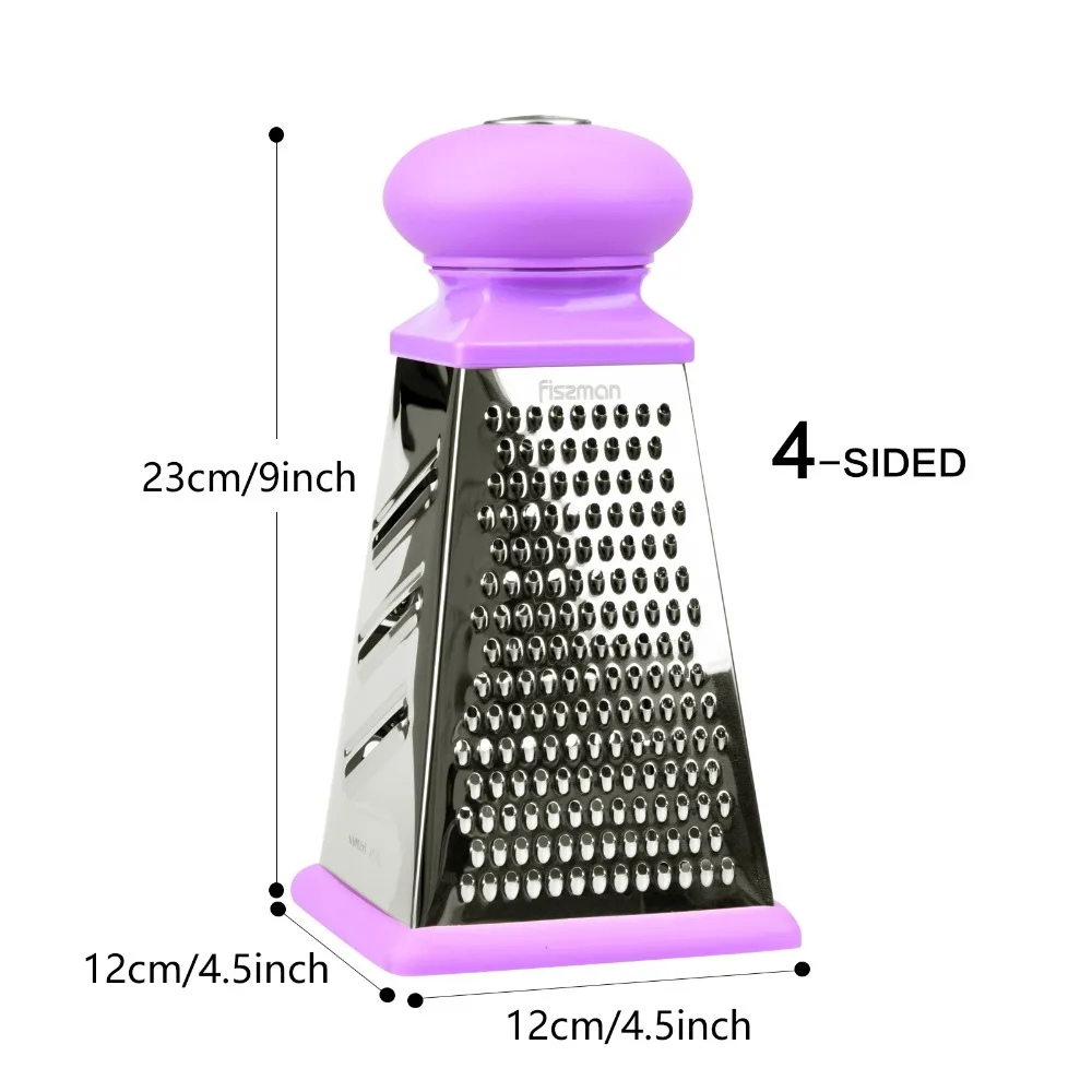 Fissman Нержавеющая сталь большой 4-сторонняя терка для дыни овощи сыра имбирь резак овощей Кухня инструмент