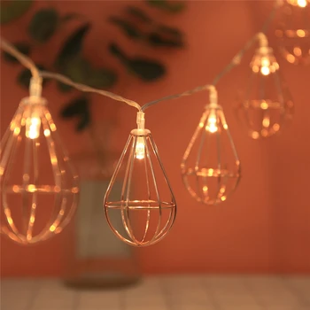 

Novelty LED Fairy Lights 10 Metal String Light Battery Operated Party lights for Festival Christmas Party Wedding Decoration