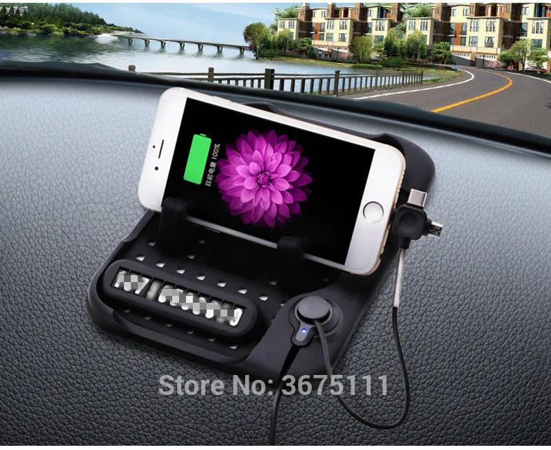 

Multi-functional Car Navigation Mobile Phone Anti-Slip Mat USB Charger for DACIA logan mcv duster sandero lodgy sandero dokker