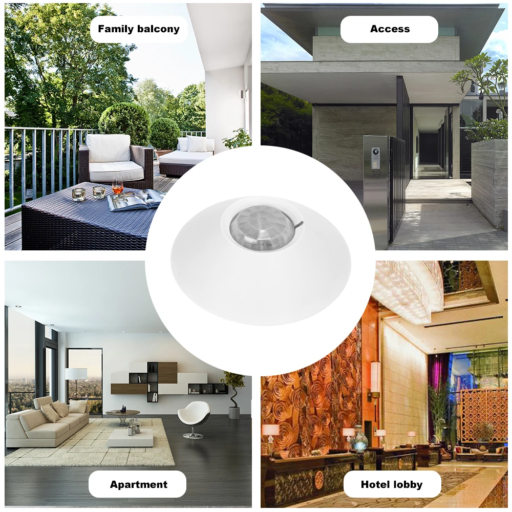 Проводной датчик движения PIR 360 ° широкоугольный пассивный инфракрасный детектор потолочное крепление для домашней охранной сигнализации