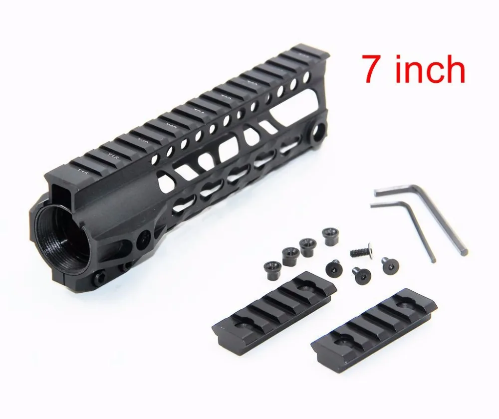 Tactical Paintball Airsoft 7" One Rail Float Quad Rail Handguard