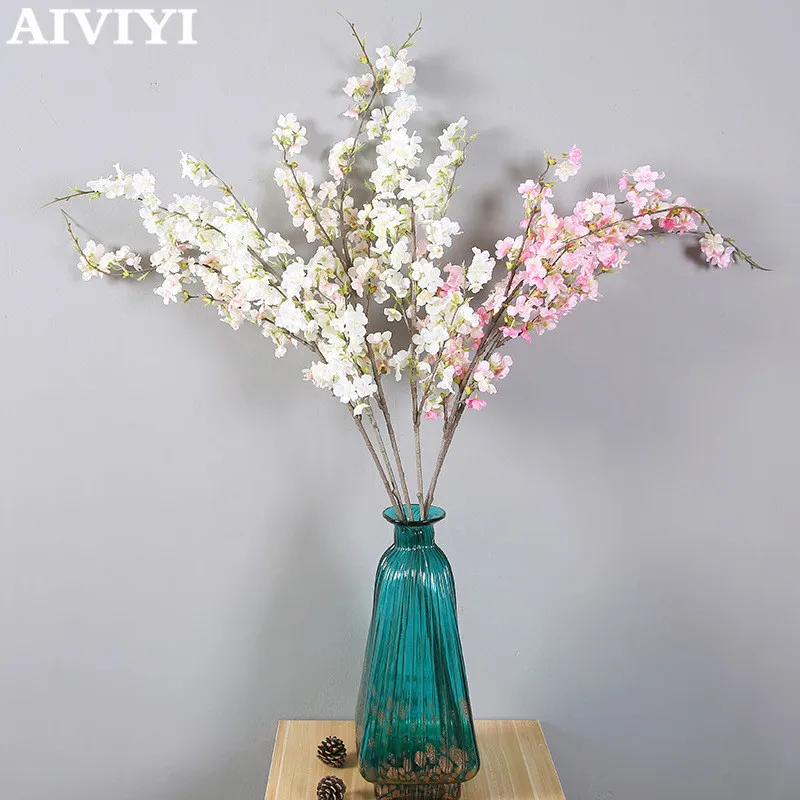 Artificial Cherry Blossom Flower Branches,Silk Spring Peach Blossom Bouquet Fake  Flower Stems for Wedding Home DIY Decoration - AliExpress