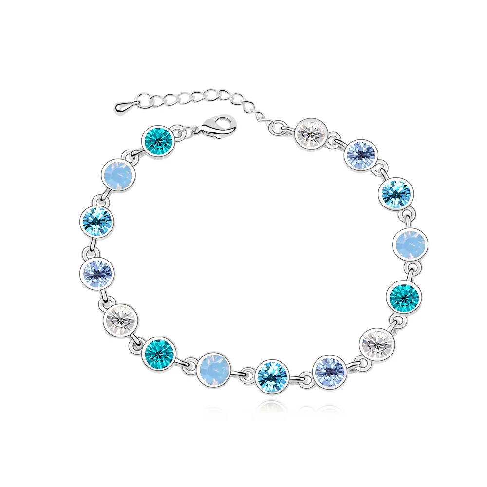 Baffin дизайн для женщин должен иметь 3 цвета Мульти Кристалл от SWAROVSKI браслет на День матери подарок - Окраска металла: Aquamarine