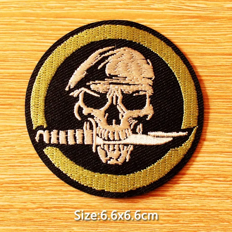 DIY Punk Skull Patch Embroidered Patches For Clothing Iron On Patches On Clothes Rock Hippie Patch Biker Badges Black Applique