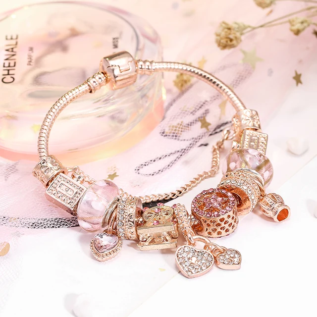 BAOPON 2024 Love Heart Charm Bracelets & Bangles for Women Jewelry DIY Marano Beads Fine Bracelet Lover Wife Wedding Jewelry - Image 4