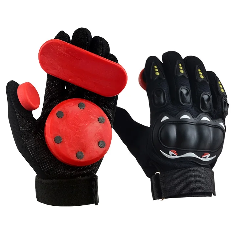 KUFUN Skateboard Gloves Downhill Slide Gloves Fire Stone Flint Spark
