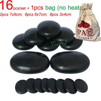

wholesale 16pieces/set beauty spa oval energy hot stone with simple bag new type high quality