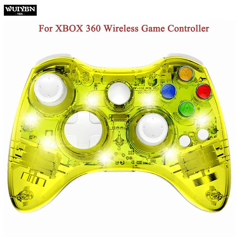 WUIYBN 360 Joypad беспроводной игровой контроллер Джойстик для xbox 360 геймпад microsoft xbox 360 контроллер - Цвет: Bluetooth Yellow