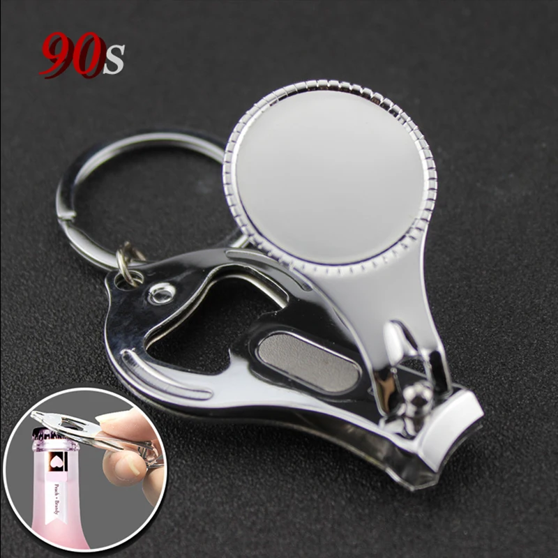 Multifunctional Tool Nail Clipper Key chain Bottle Opener Nail File Cutter Clippers Stainless