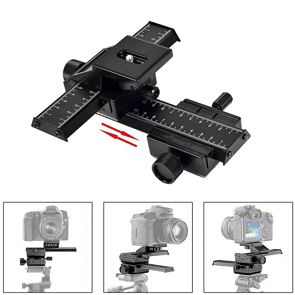 

2019 hot 4 Way Macro Focusing Rail Slider With Screw Adjustable Macro Shot Photography For Canon Sony Pentax Nikon Camera