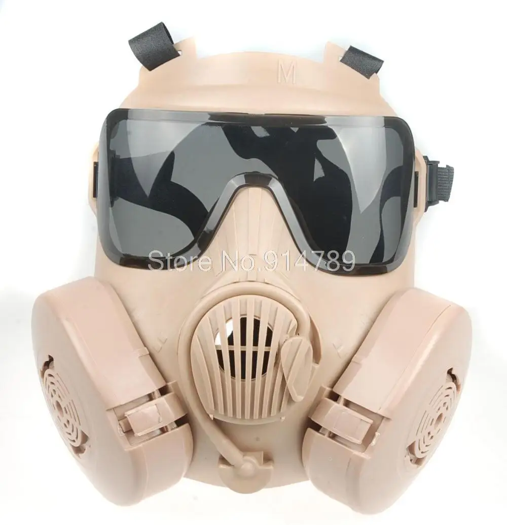 TACTICAL AIRSOFT PAINTBALL FULL FACE SKULL GAS MASK M50 SAND 34155in