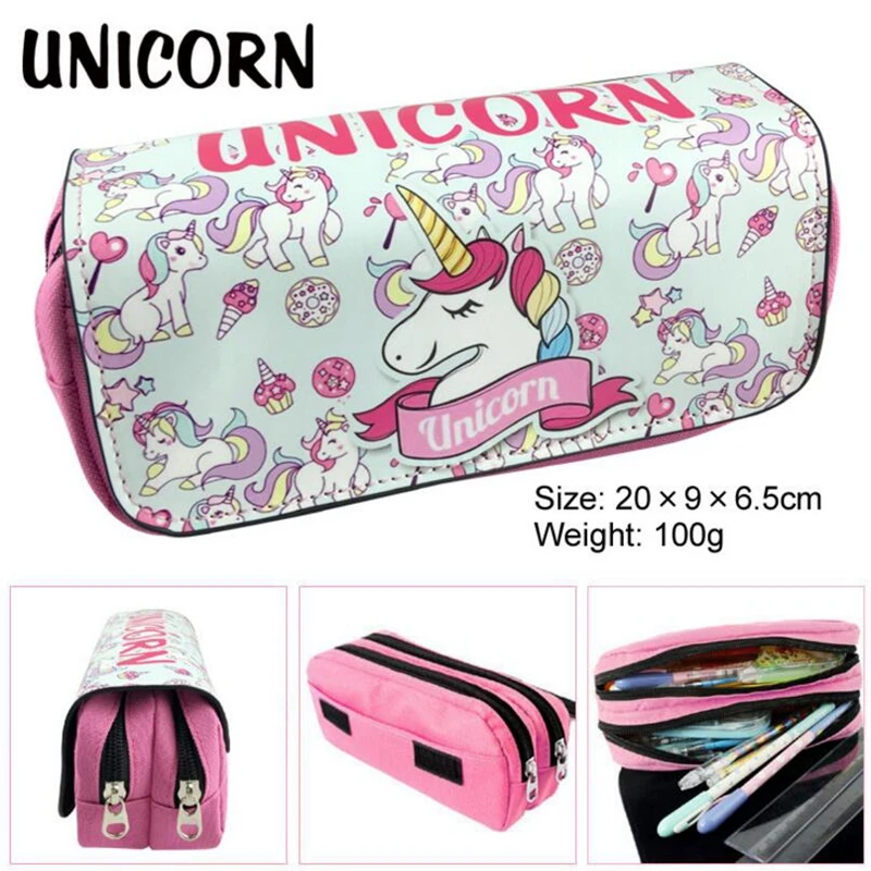 

Animal Pencil Case Canvas Big Unicorn School Supplies Stationery Gift Students Cute Pencil Box Pencilcase Pencil Bag School Tool